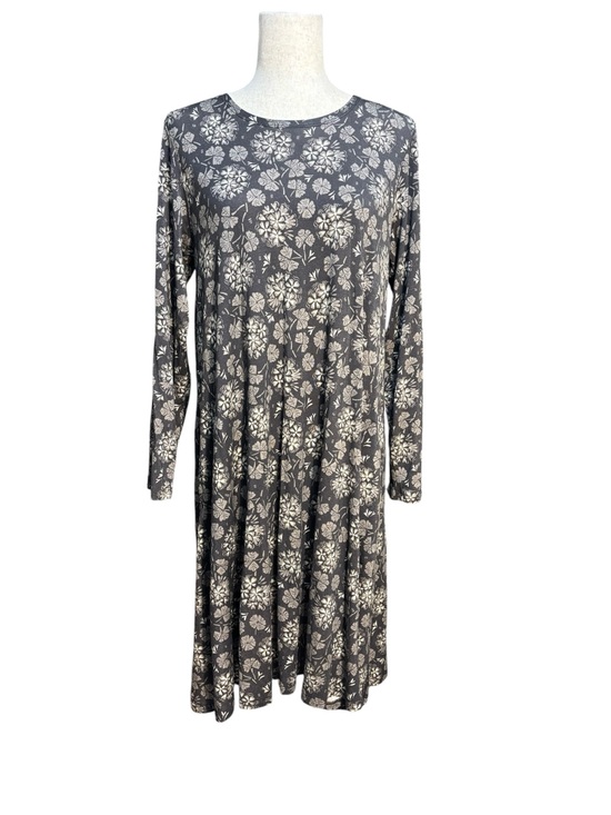 Gudrun Sjoden Dresses & Skirts - Gudrun Sjödén Pegasus Floral Lyocell Swing Dress Pockets Gray Size Medium